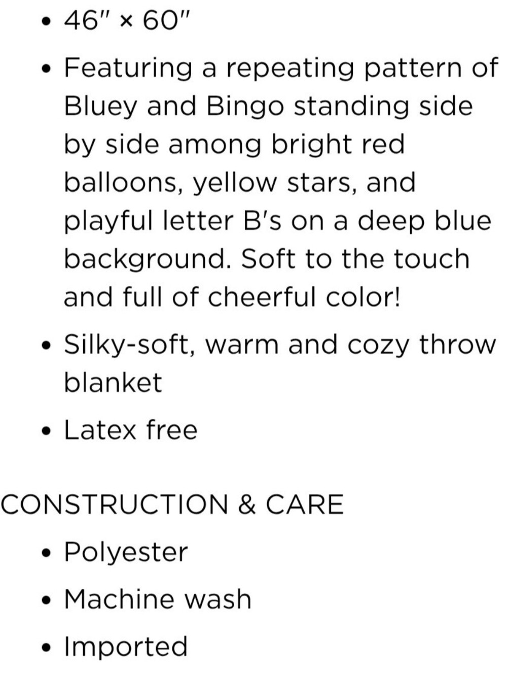 Bluey Balloon Silky Soft Throw Blanket - Picture 5 of 5